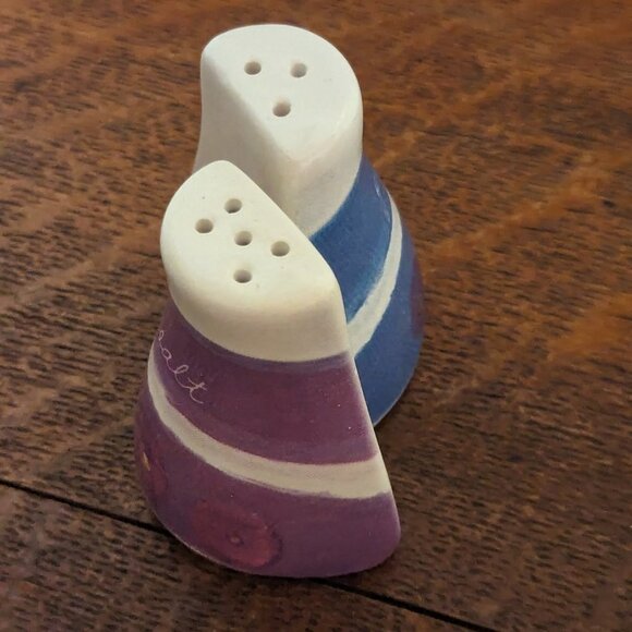 Vintage Flavia Weedin Ceramic Salt & Pepper Shakers 70's 80's Art - Picture 4 of 9